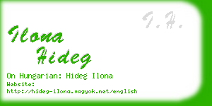 ilona hideg business card